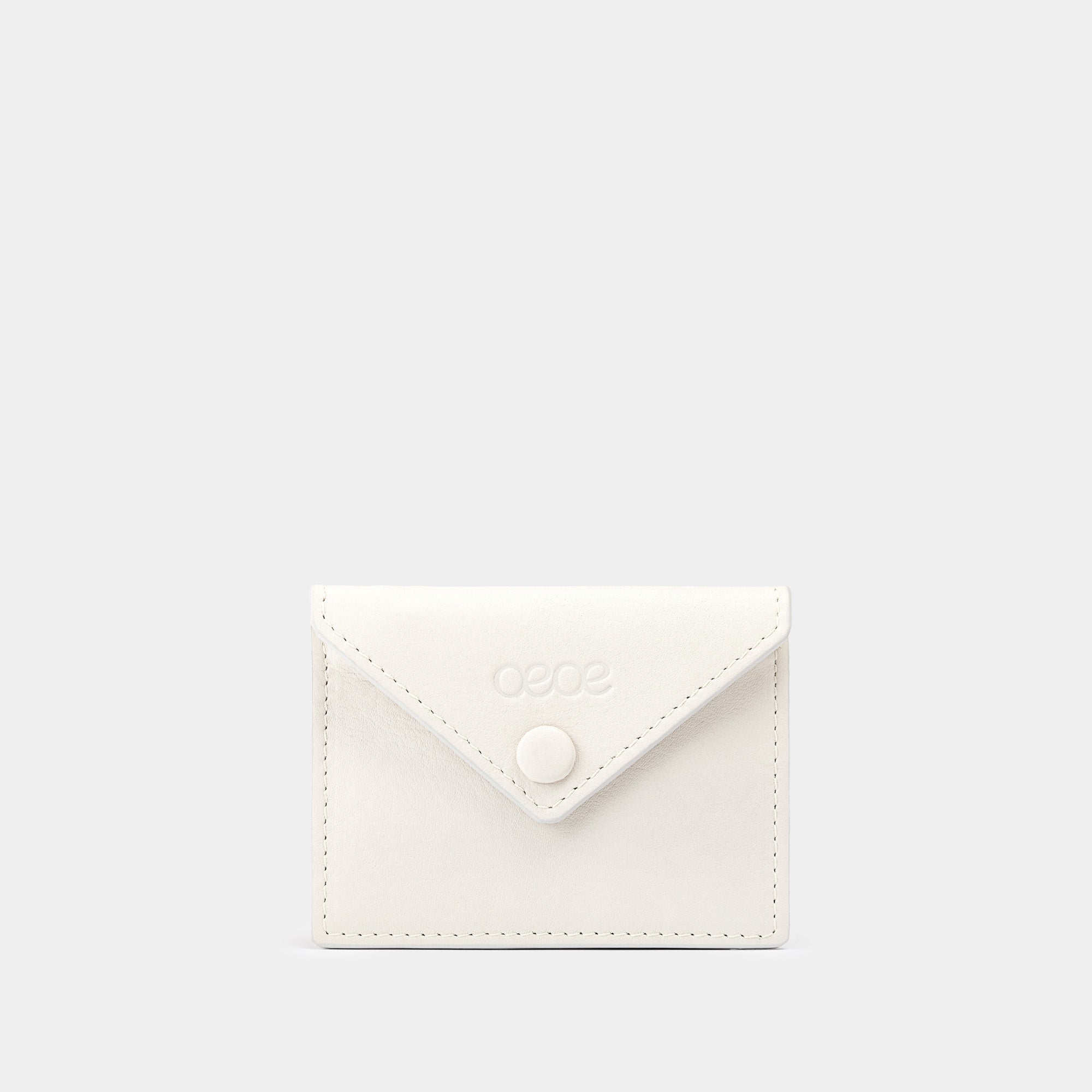 Cartera pequeña en piel de vacuno en color blanco para mujer