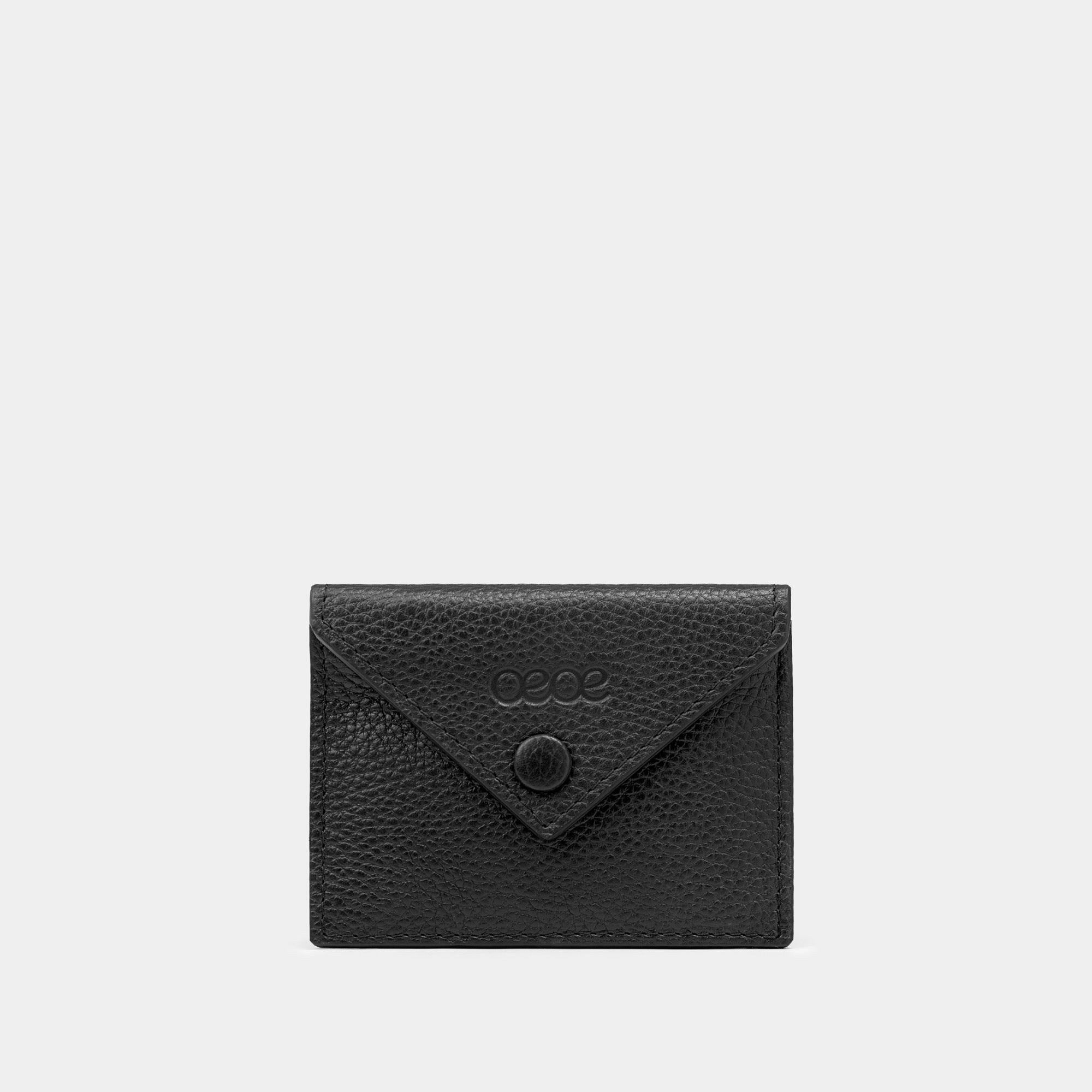 Cartera pequeña en piel de vacuno en color negro para mujer