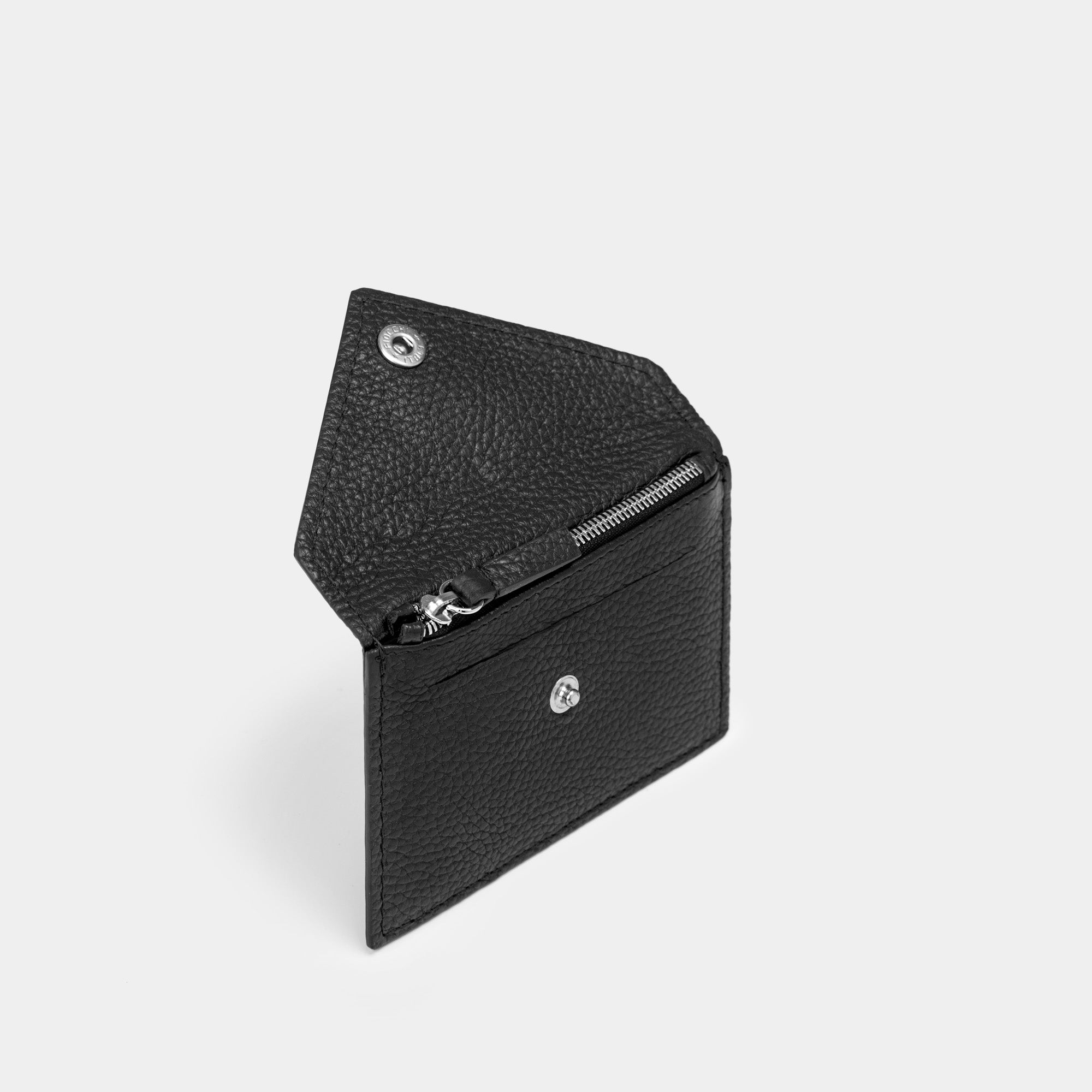 Cartera pequeña en piel de vacuno en color negro para mujer