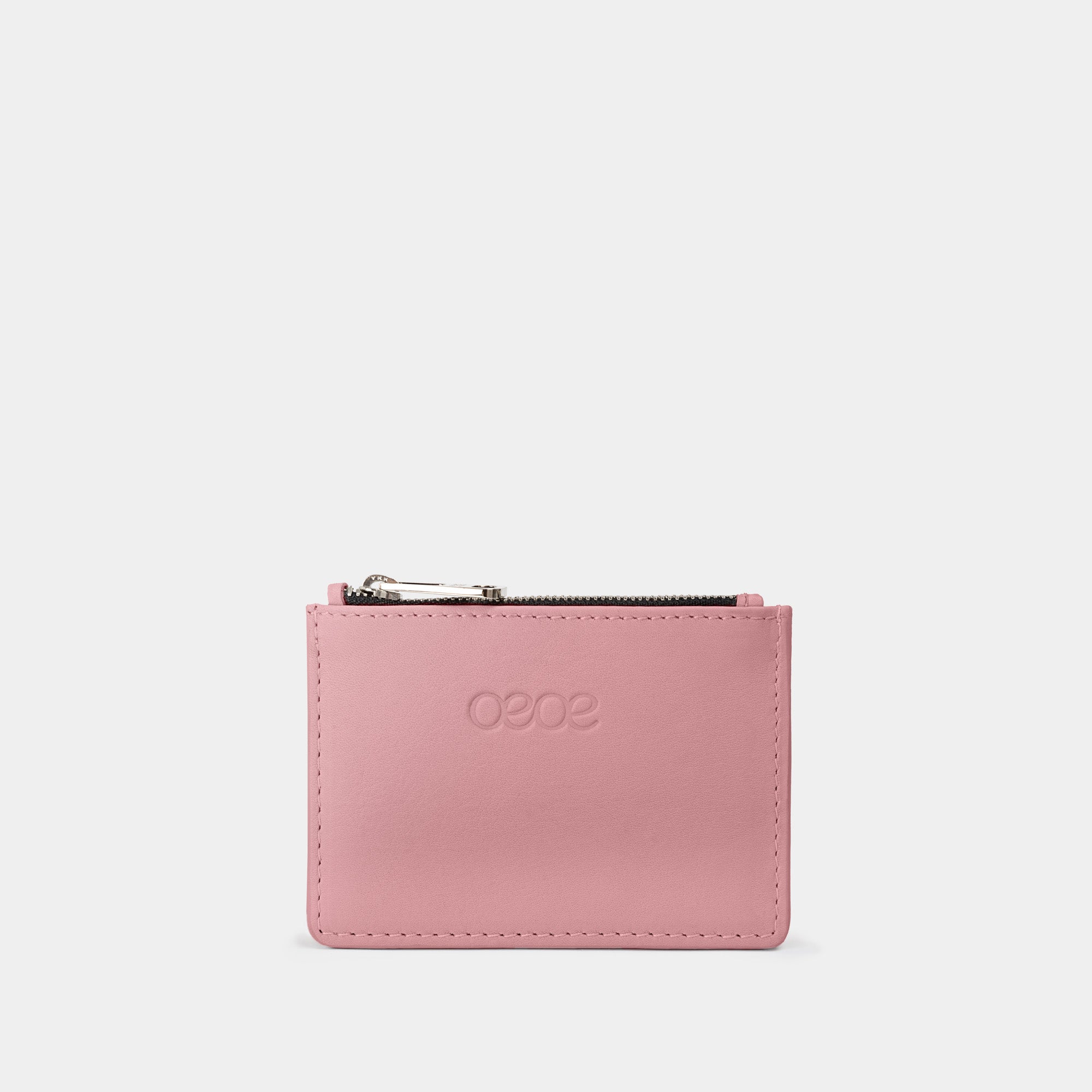 Cartera pequeña en piel de vacuno en color rosa para mujer