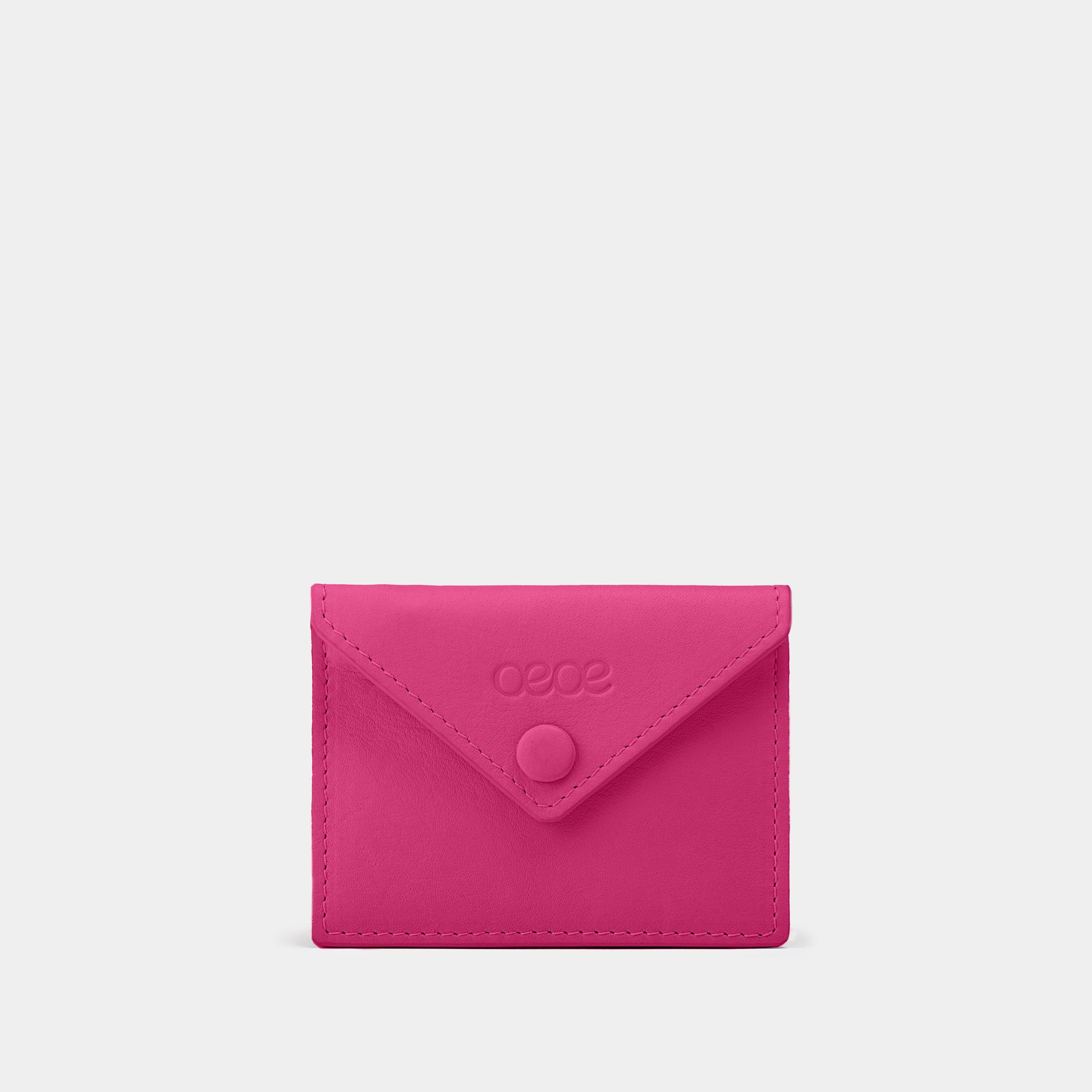 Cartera pequeña en piel de vacuno en color rosa para mujer