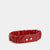 Cinturón ancho en piel de  en color roja para mujer