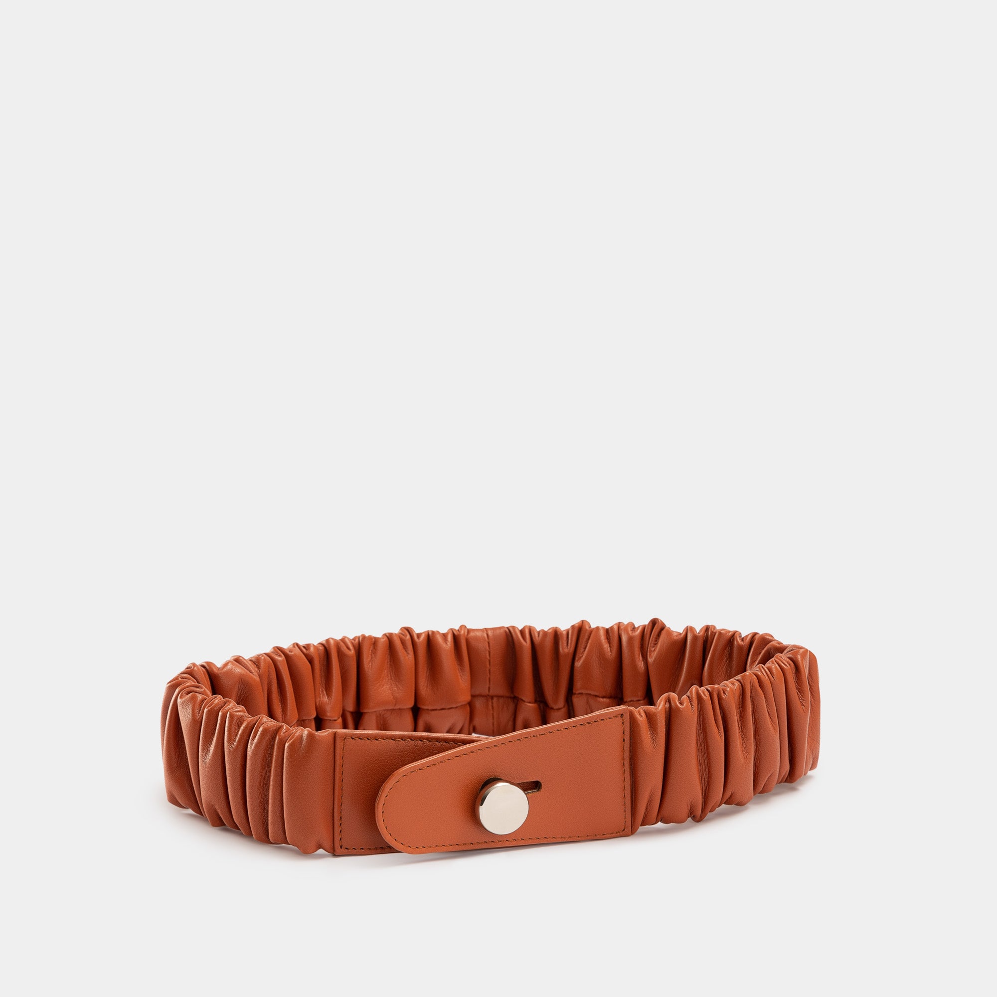 Cinturón ancho en piel de  en color rojo para mujer