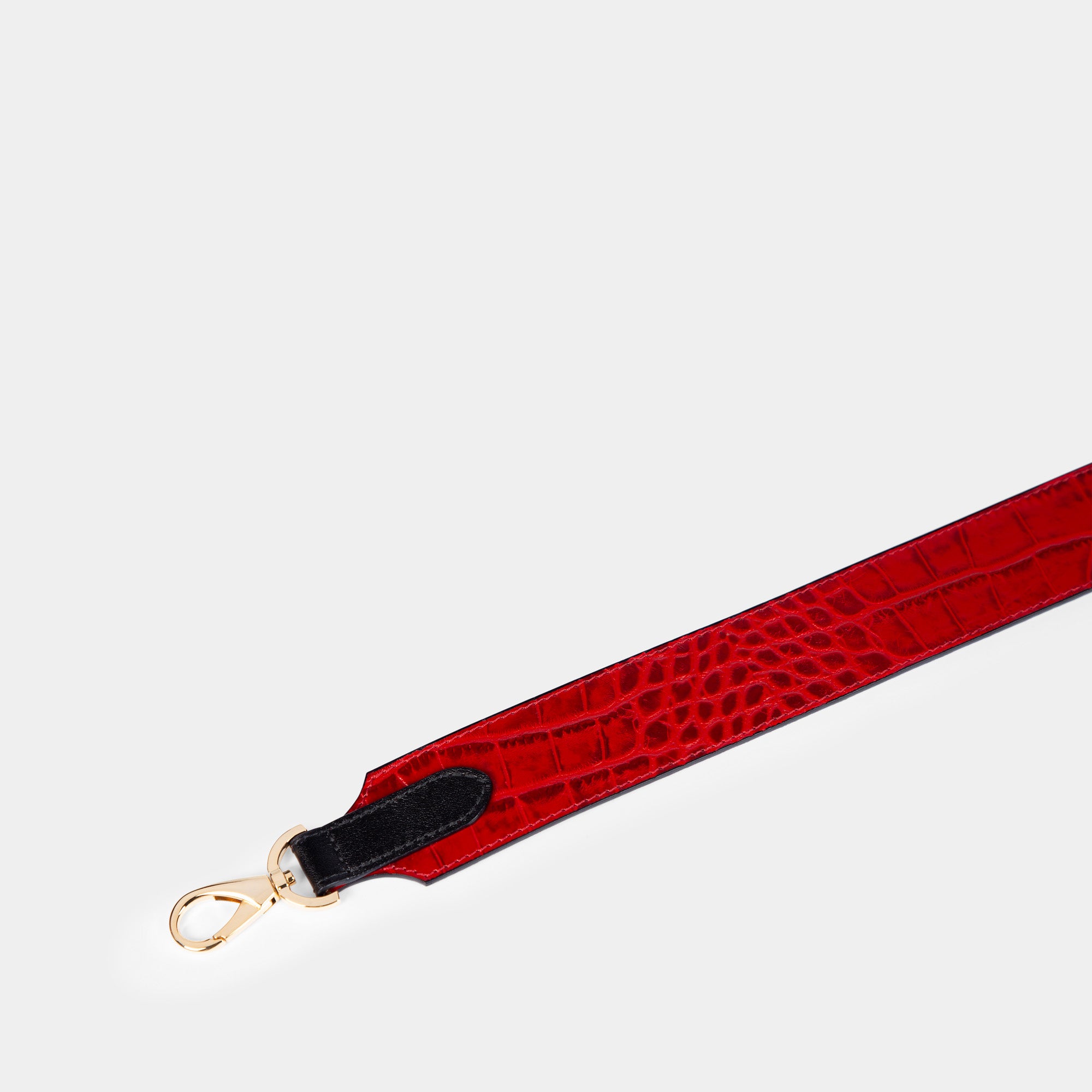 Correa Bolso pequeña en piel de vacuno en color roja para mujer
