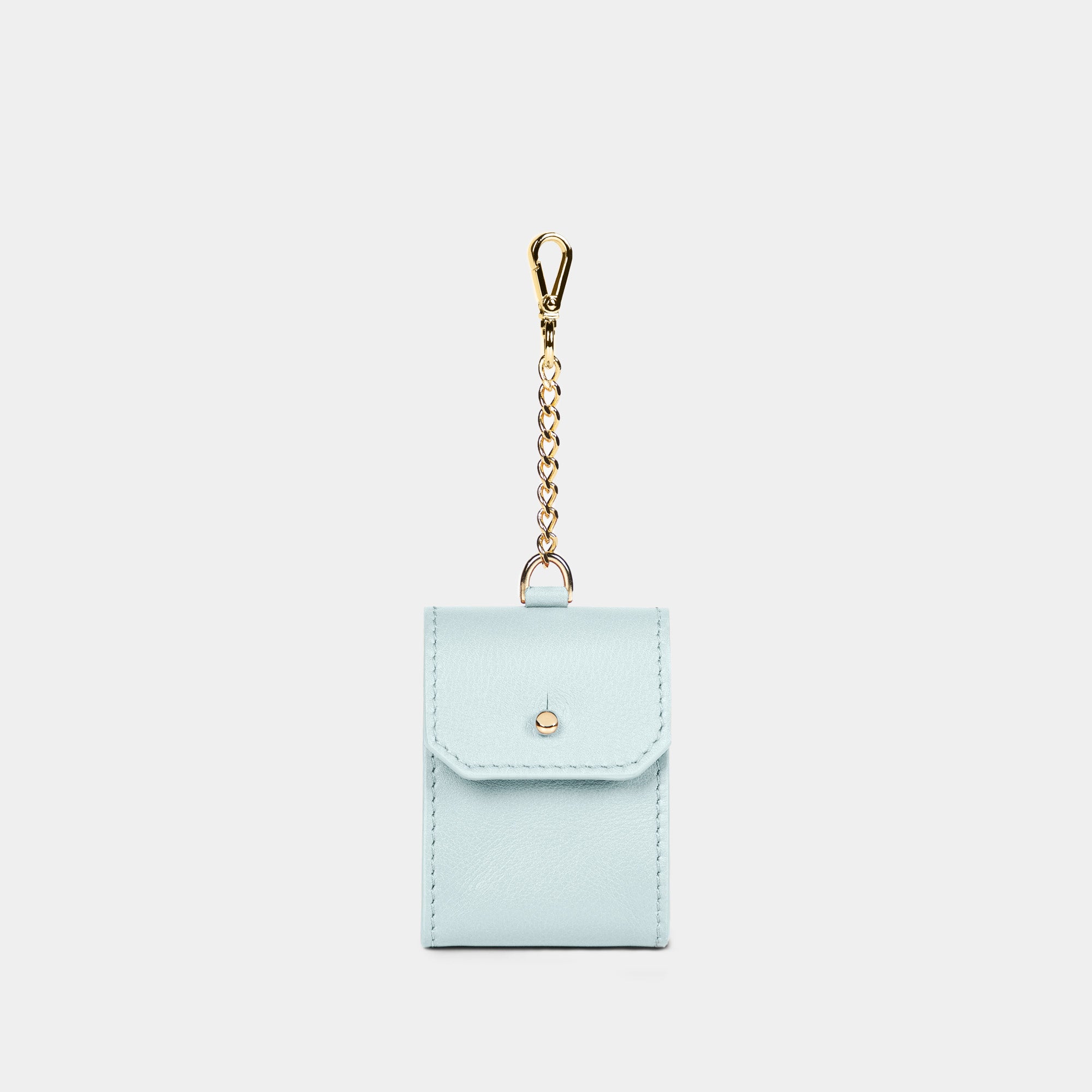 Funda Para Airpods  en piel de vacuno en color azul para hombre