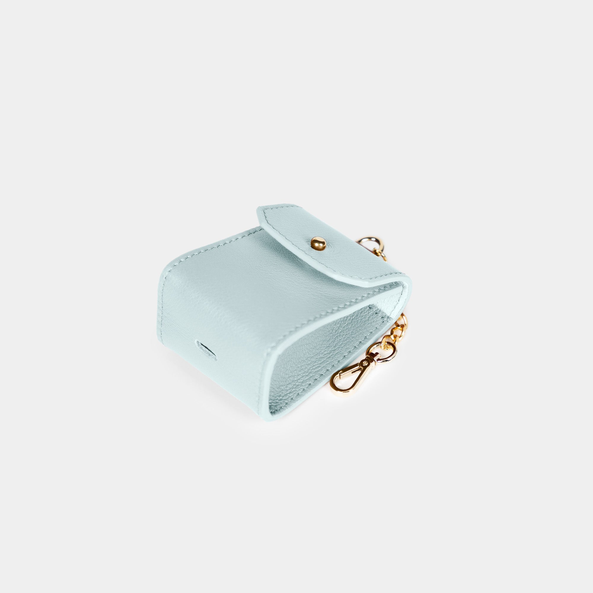 Funda Para Airpods  en piel de vacuno en color azul para hombre