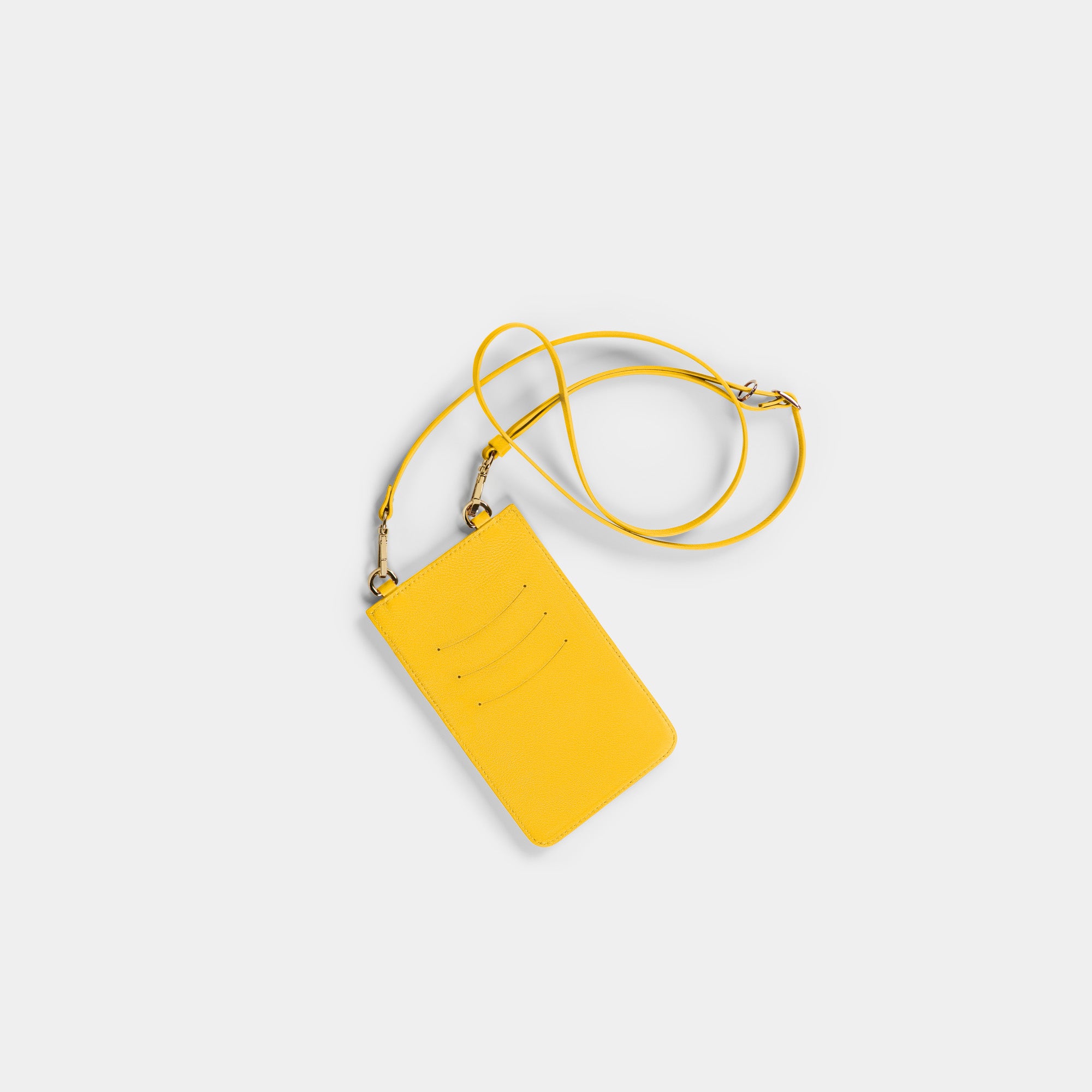 Funda Para Móvil  en piel de vacuno en color amarillo para hombre