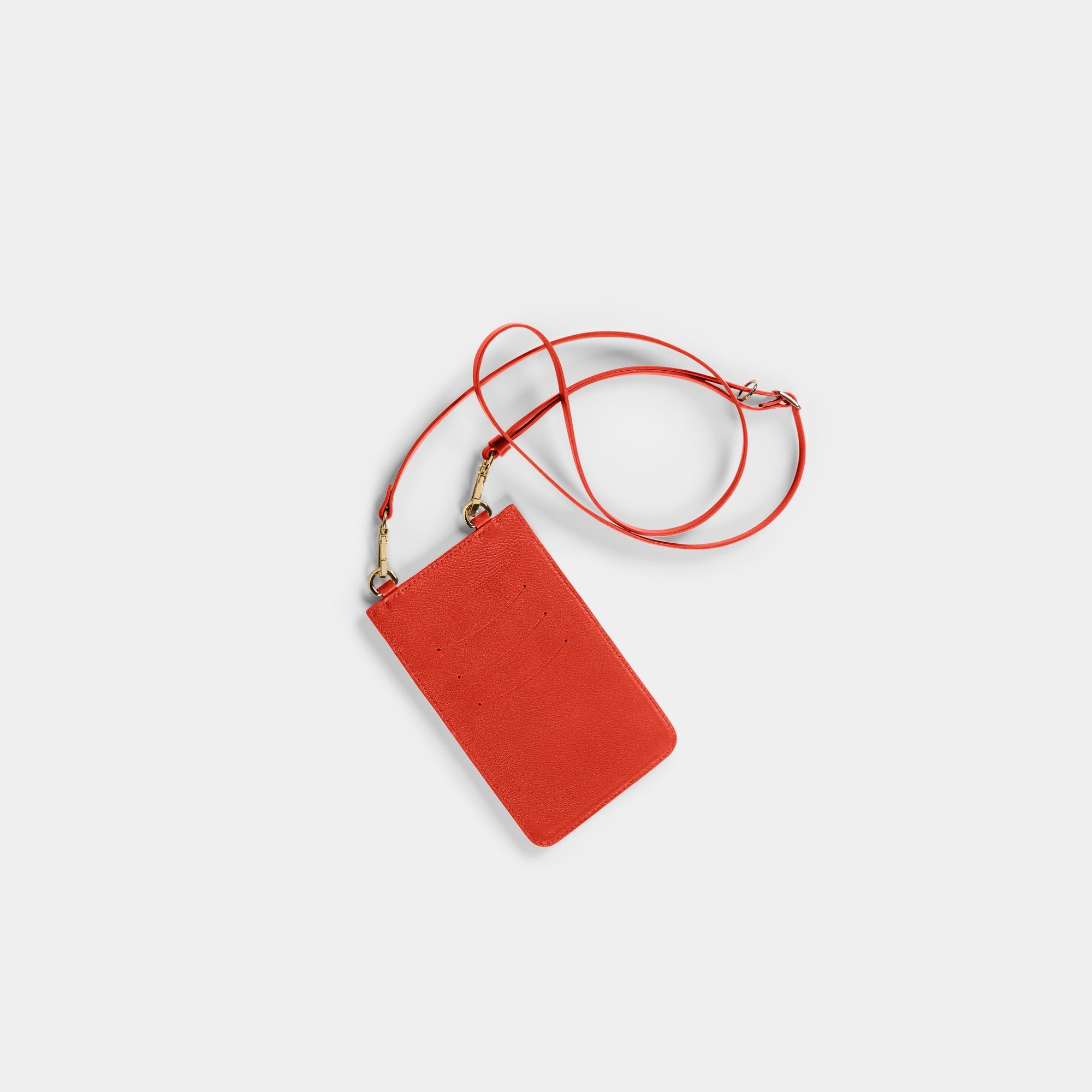 Funda Para Móvil  en piel de vacuno en color naranja para hombre
