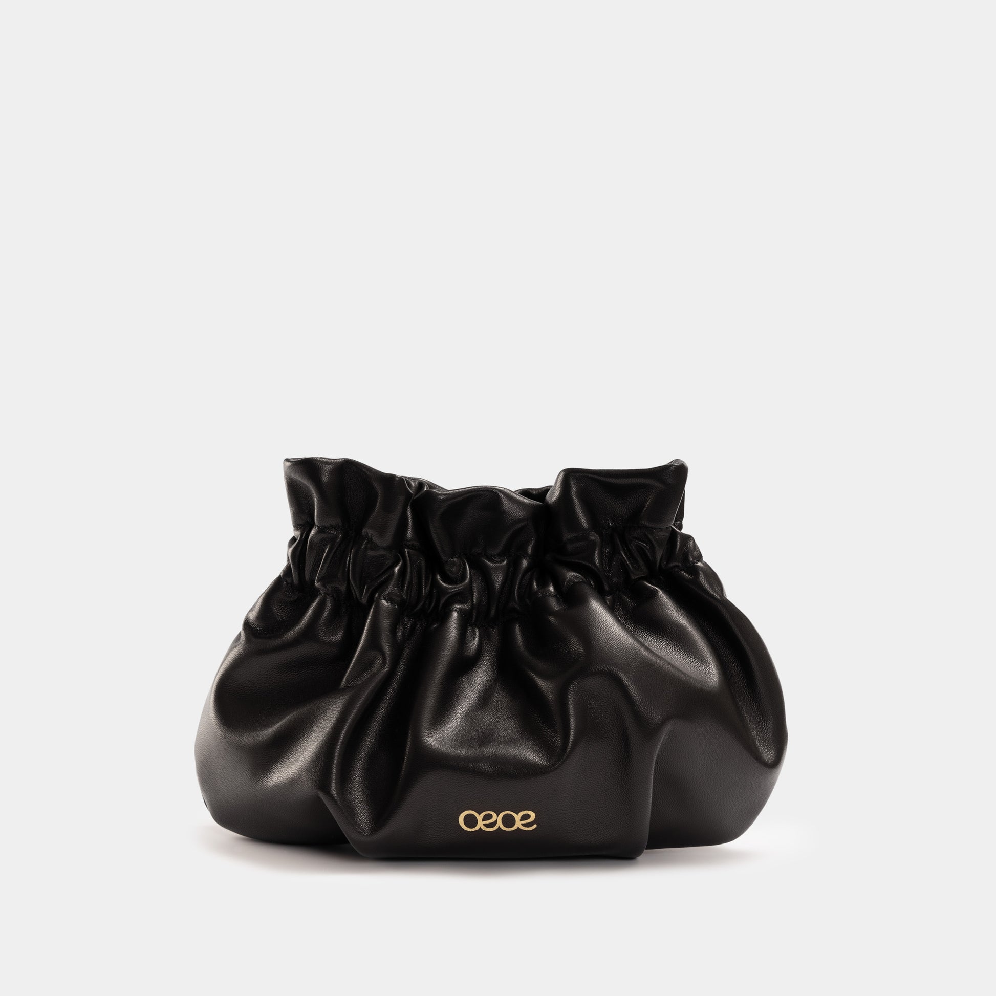 Minibolso pequeño en piel de cordero en color negro para mujer